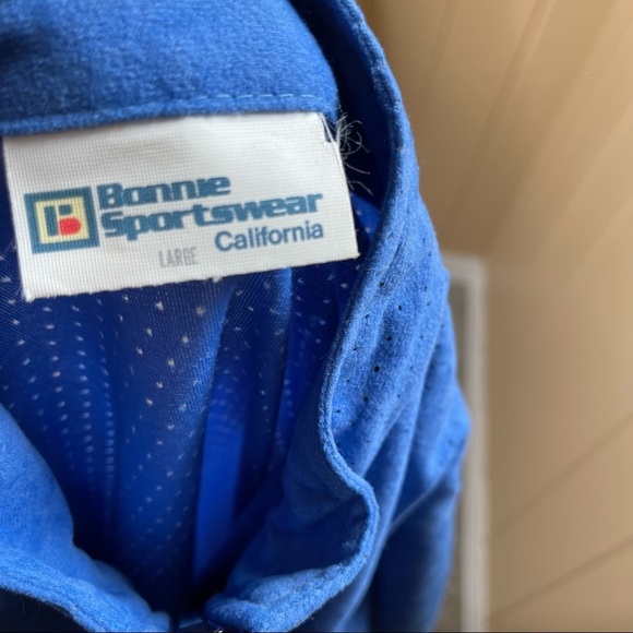 Vintage Mens Bonnie Sportswear California Large Blue Purple Full Zip Jacket - Picture 5 of 5